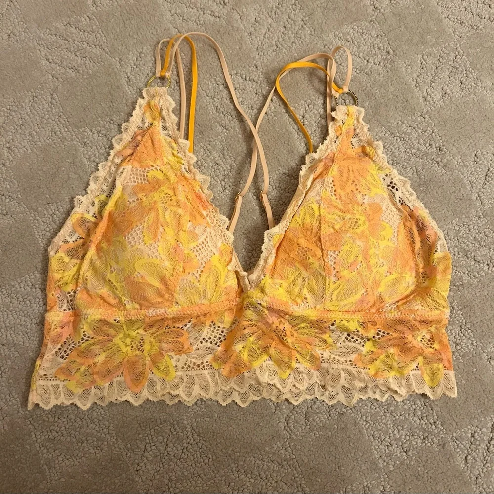 Aerie Sunkissed Lace Padded Plunge Bralette - Picture 4 of 7